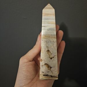 Crazy Lace Agate Crystal Tower